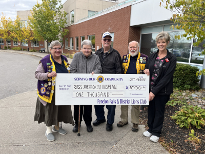 Fenelon Lions complete commitment for community's CT Scanner