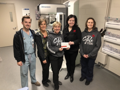 Lindsay Cycle Studio encourages support for breast cancer care at RMH